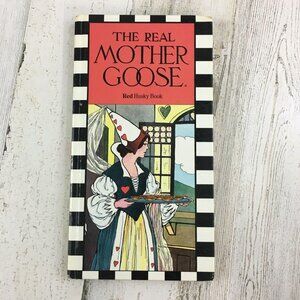 Real Mother Goose Husky Book Red Hardcover Rand McNally Checkerboard